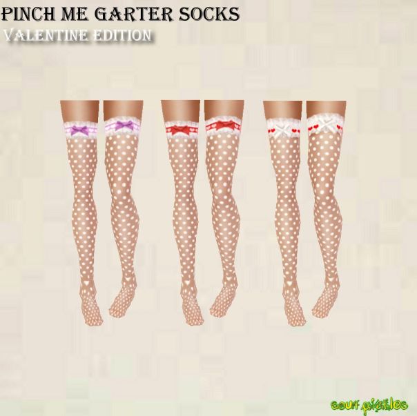 Pinch Me Garter Socks Valentine Edition